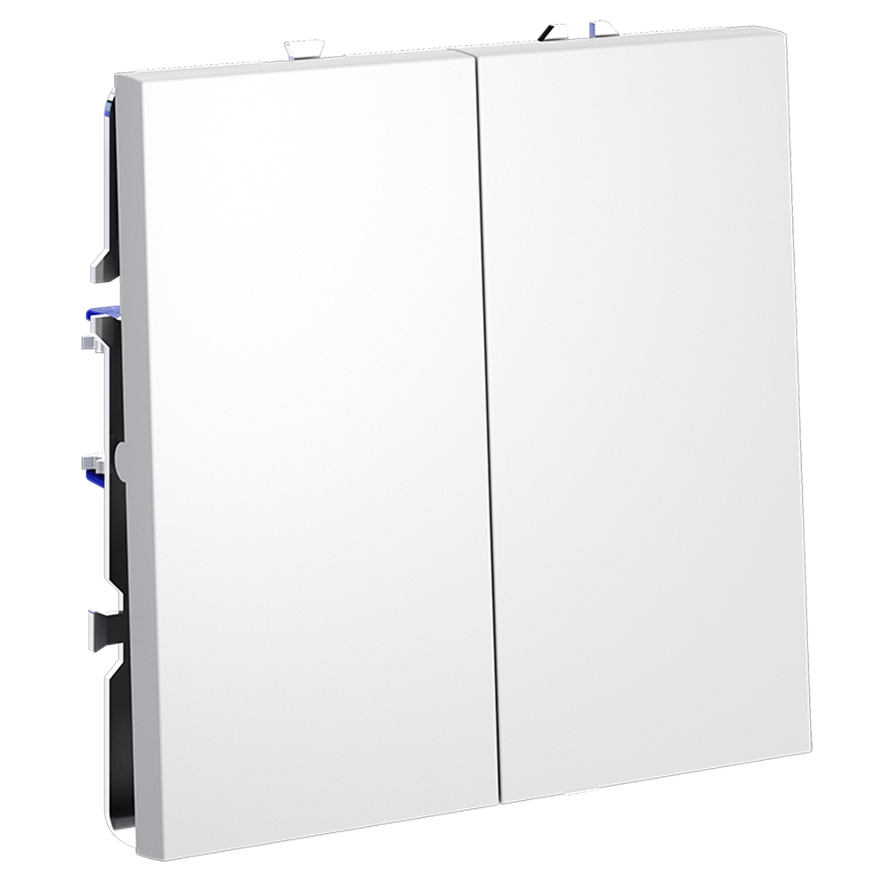 Выключатель двухклавишный встраиваемый Voltum S70 Белый матовый VLS020102