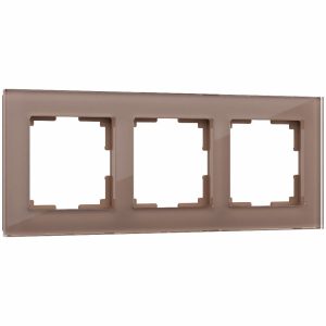 Рамка стеклянная Werkel Favorit на 3 поста Латте W0031142
