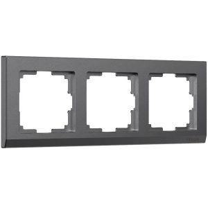 Рамка из поликарбоната Werkel Stark на 3 поста Графит матовый W0031864