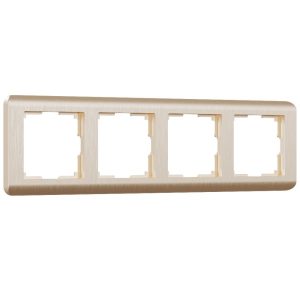 Рамка из поликарбоната Werkel Stream на 4 поста Шампань W0042111