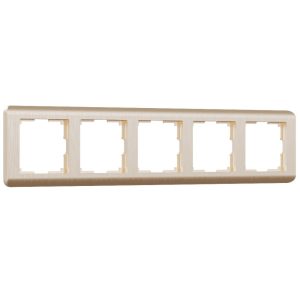 Рамка из поликарбоната Werkel Stream на 5 постов Шампань W0052111