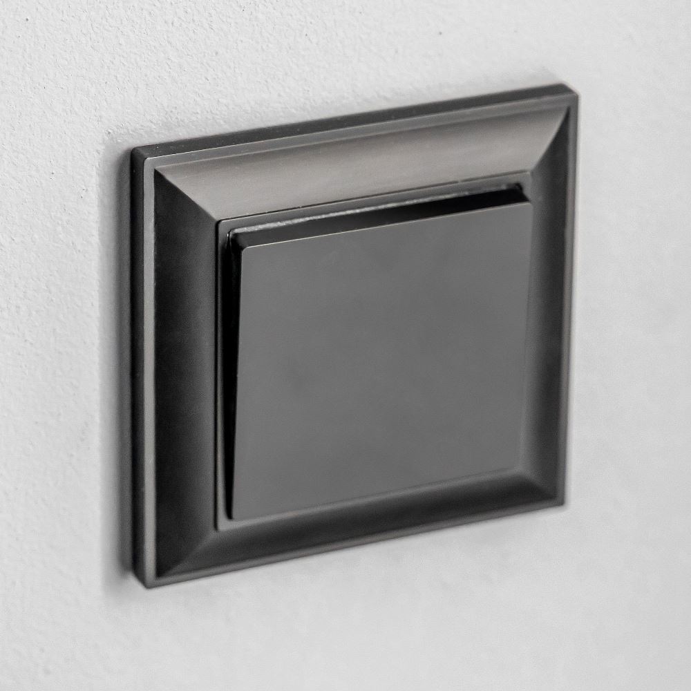 Выключатель одноклавишный встраиваемый Werkel Черный матовый W1110008 — изображение 3