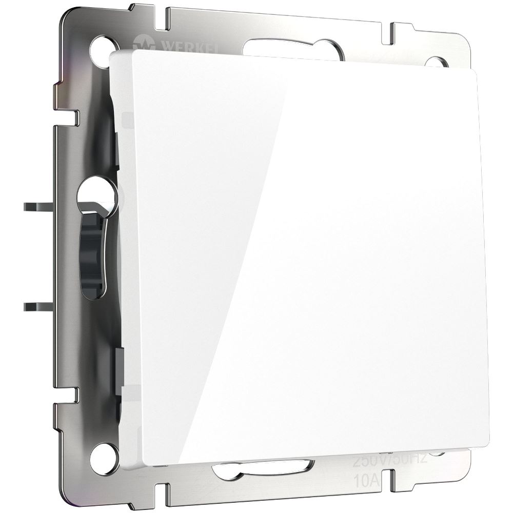 Выключатель одноклавишный встраиваемый проходной Werkel Белый W1112001