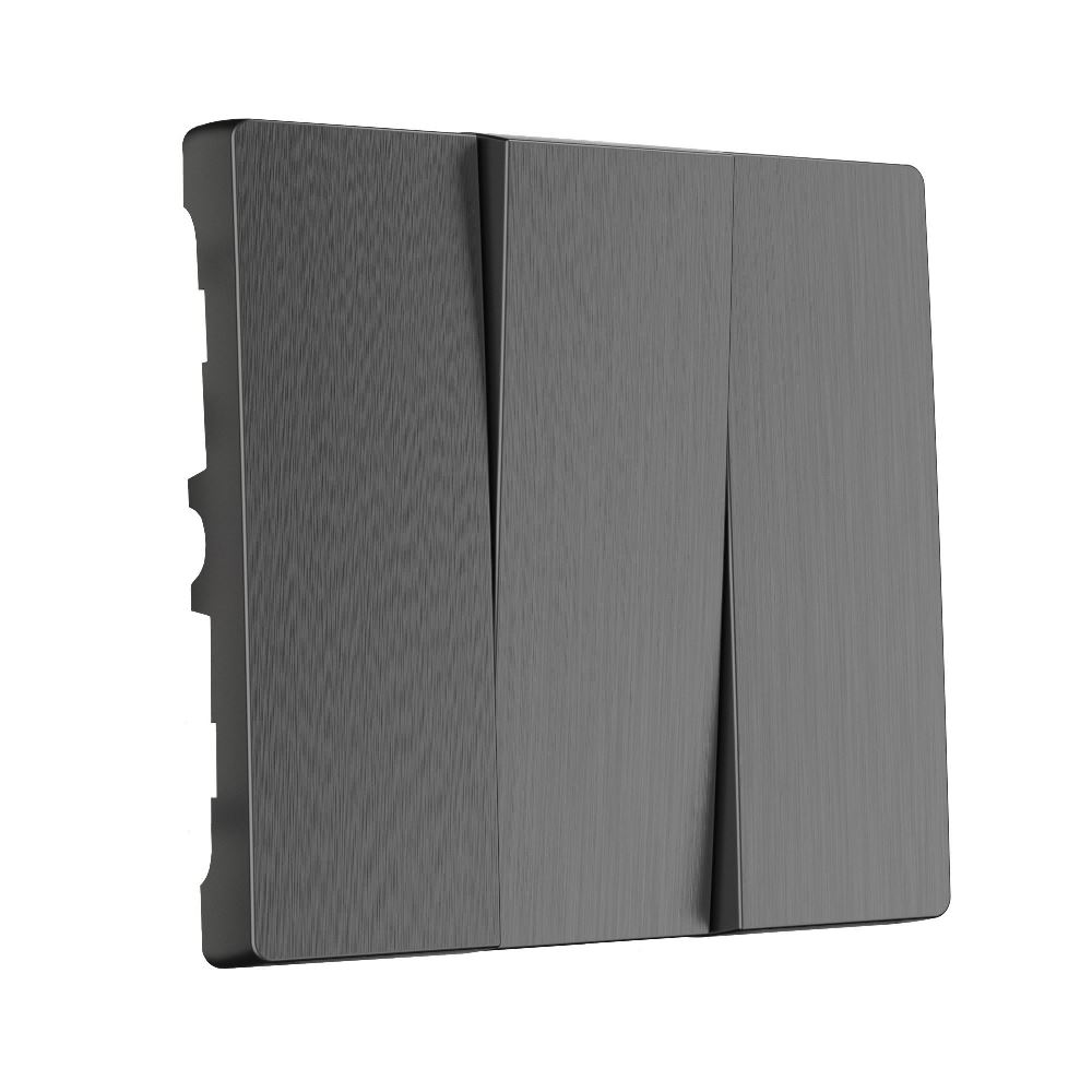 Набор клавиш для выключателя трехклавишного Werkel Графит рифленый W1139004