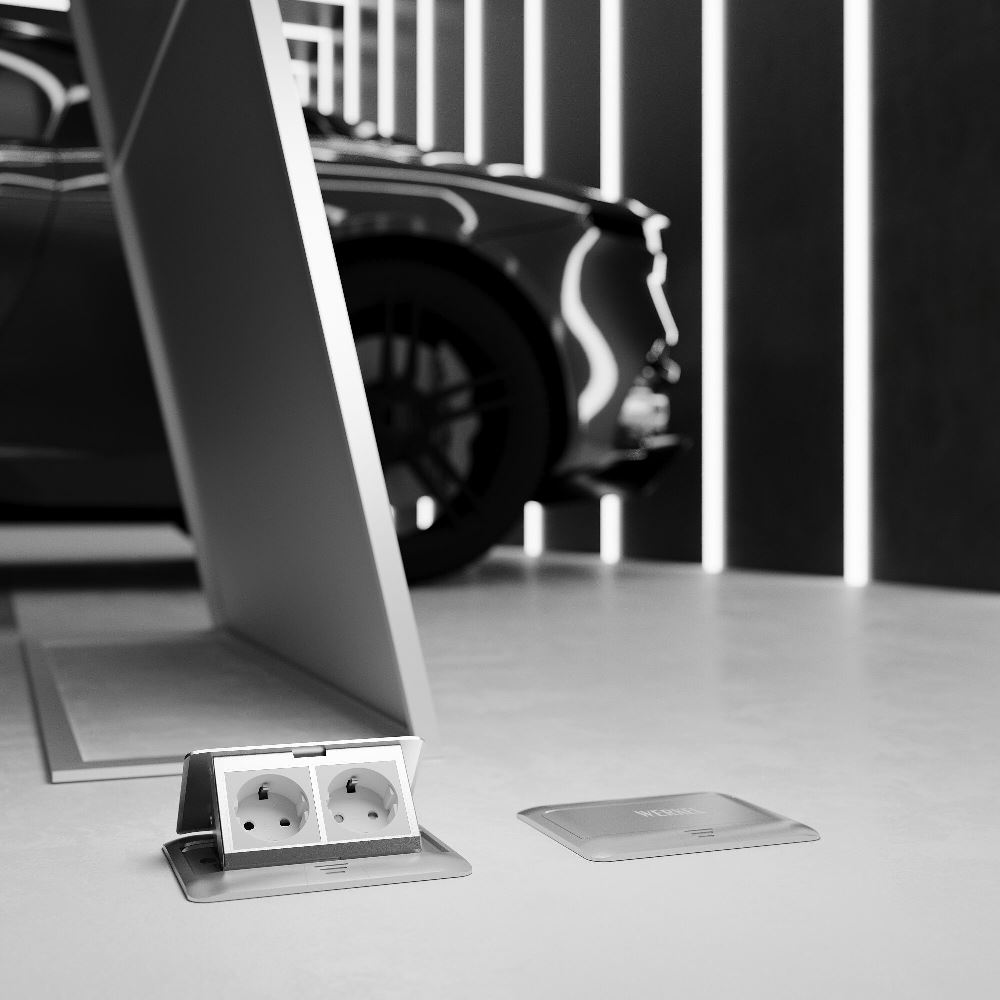 Розетка модульная Werkel с заземлением и шторками Белый W1171160 — изображение 3