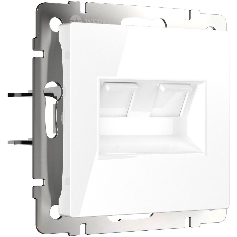 Розетка встраиваемая двойная Ethernet Werkel RJ-45 Белый W1181101