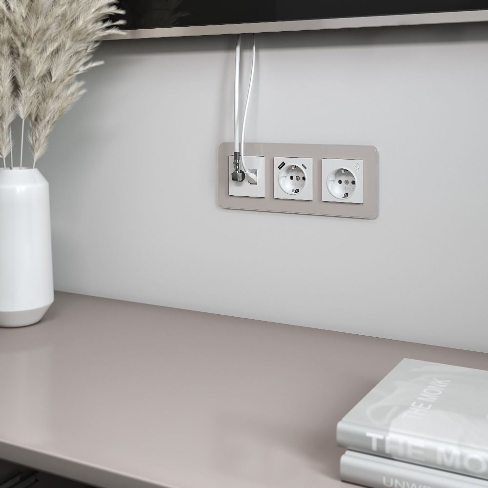 Розетка встраиваемая ТВ+Ethernet Werkel RJ-45 6 cat Белый W1181301 — изображение 3