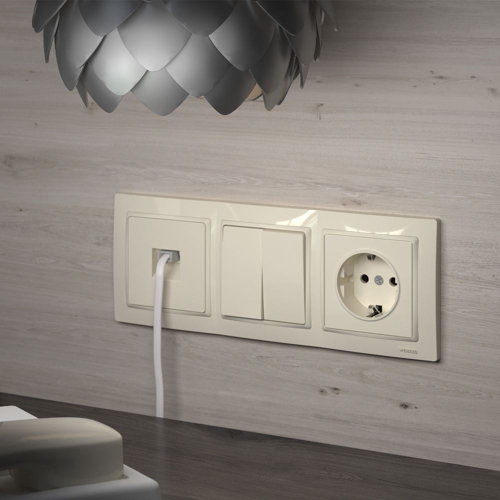 Розетка встраиваемая телефонная Werkel RJ-11 Слоновая кость W1182003 — изображение 3