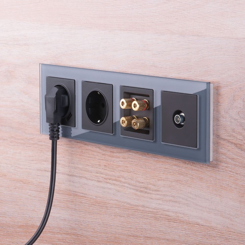 ТВ-розетка встраиваемая оконечная Werkel Черный матовый W1183008 — изображение 3