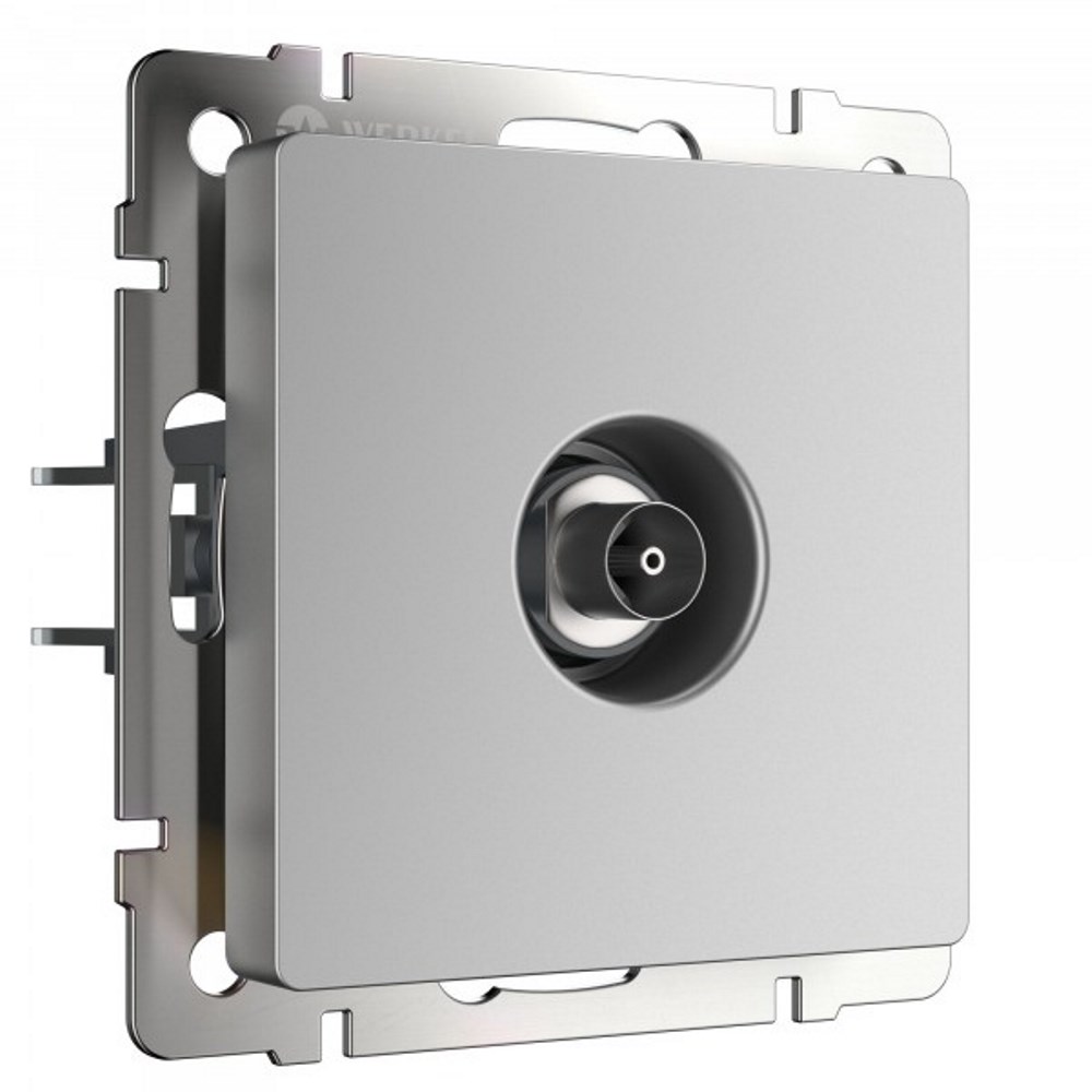 ТВ-розетка встраиваемая проходная Werkel Серебряный W1184006