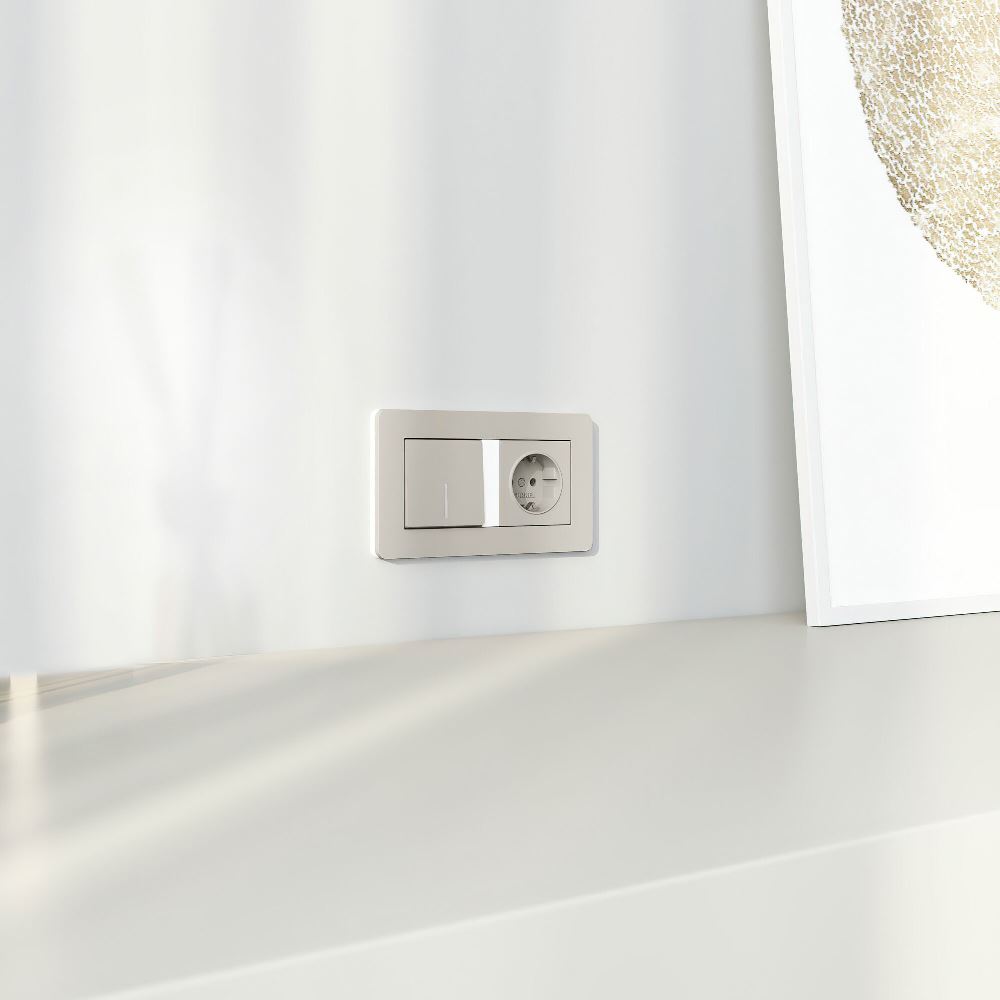 Выключатель одноклавишный встраиваемый Werkel с подсветкой Дымчатый W1210104 — изображение 2