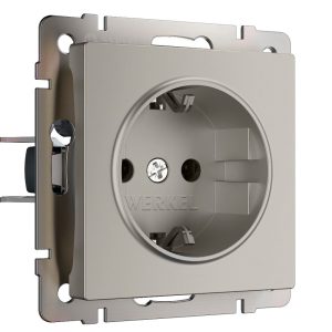 Розетка встраиваемая Werkel с заземлением Дымчатый W1271004