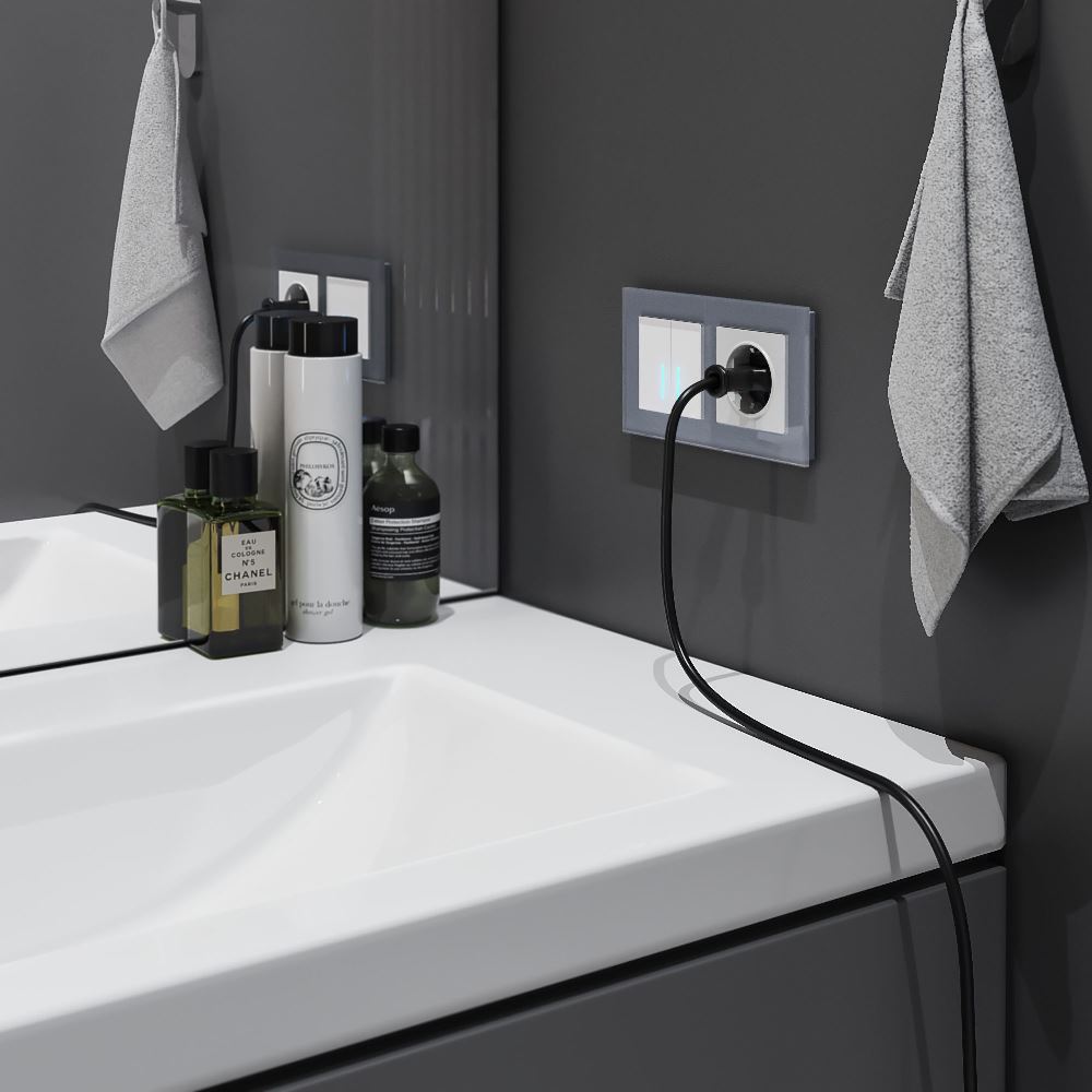 Выключатель двухклавишный встраиваемый сенсорный Werkel с Wifi Белый W4520601 — изображение 5