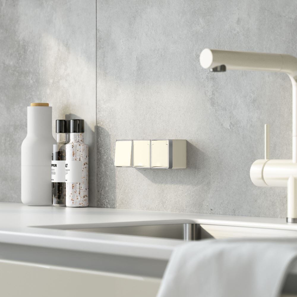 Выключатель одноклавишный накладной влагозащищенный Werkel Gallant Слоновая кость W5010203 — изображение 3