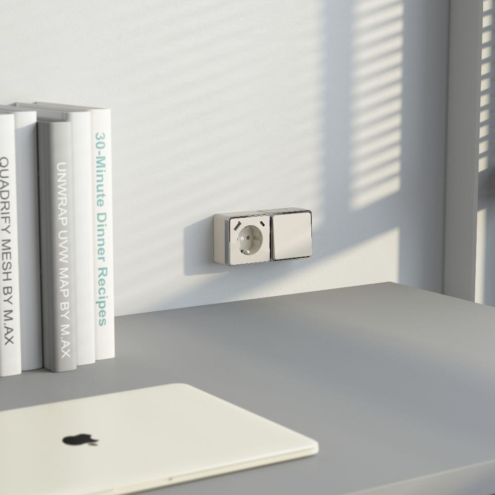 Выключатель одноклавишный встраиваемый проходной Werkel Gallant Слоновая кость W5012003 — изображение 3