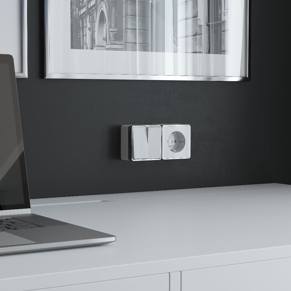 Розетка накладная Werkel Gallant с заземлением Белый W5071001 — изображение 2