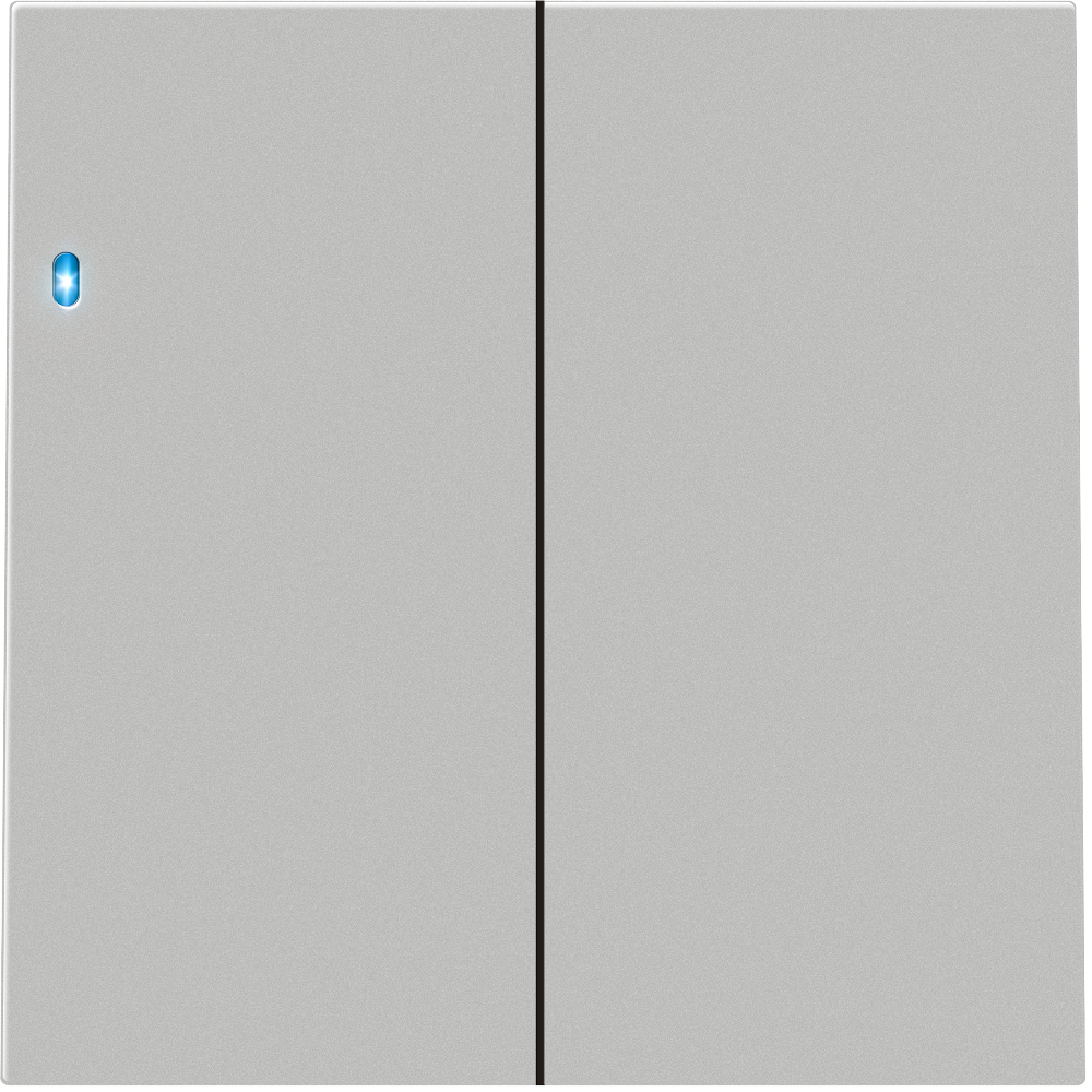 Выключатель двухклавишный встраиваемый Donel R98 с подсветкой Серый матовый DA03105-DA28540 — изображение 2