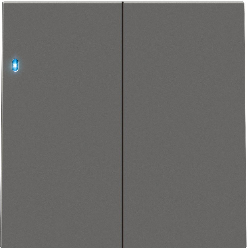 Выключатель двухклавишный встраиваемый Donel R98 с подсветкой Шоколад матовый DA03105-DA28542 — изображение 2