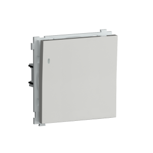 Выключатель одноклавишный встраиваемый проходной Donel R98 с подсветкой Белый глянцевый DA03106-DA29003