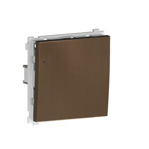 Выключатель одноклавишный встраиваемый проходной Donel R98 Metal с подсветкой Латунь DA03106-DA290ME