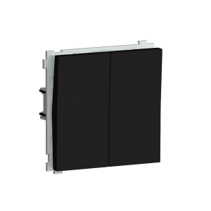 Выключатель двухклавишный встраиваемый Donel R98 Карбон матовый DA10500-DA29530