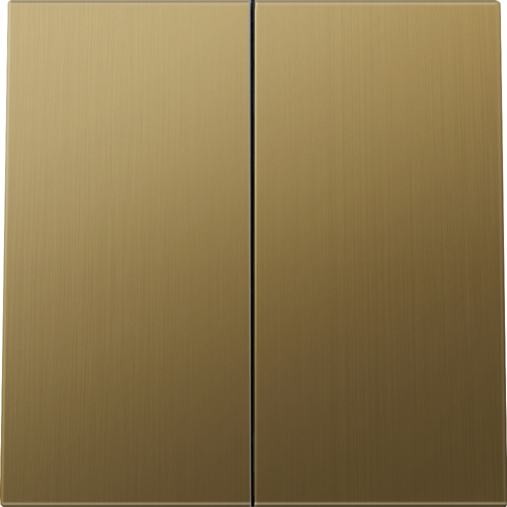 Выключатель двухклавишный встраиваемый Donel R98 Metal Золото матовое DA10500-DA295BR — изображение 2