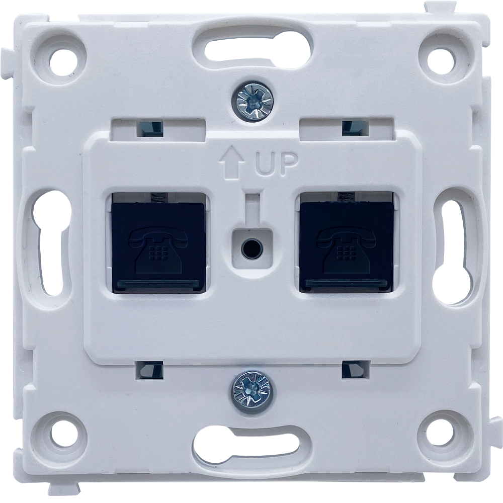 Розетка встраиваемая телефонная двойная Donel R98 RJ11 + RJ11 Кашемир матовый DA14400-DA86935 — изображение 5
