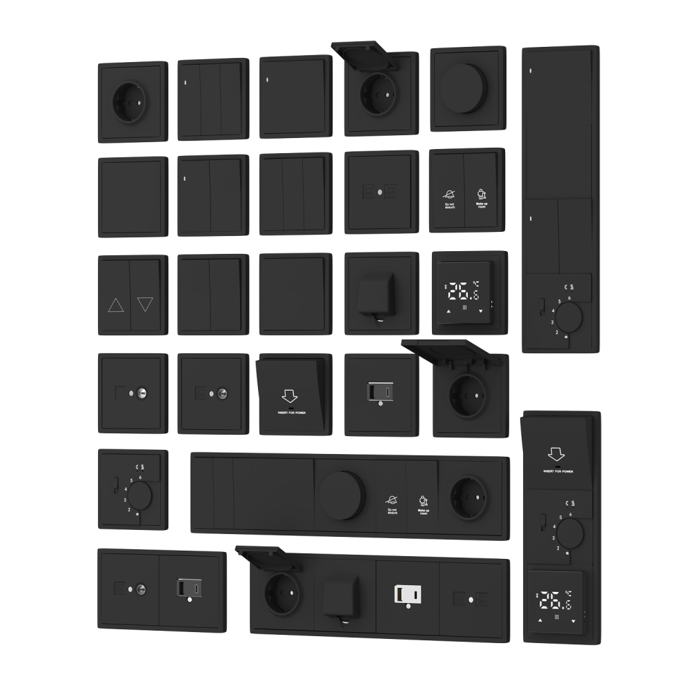 Выключатель жалюзи встраиваемый Donel R98 Карбон матовый DA15800-DA29430 — изображение 3