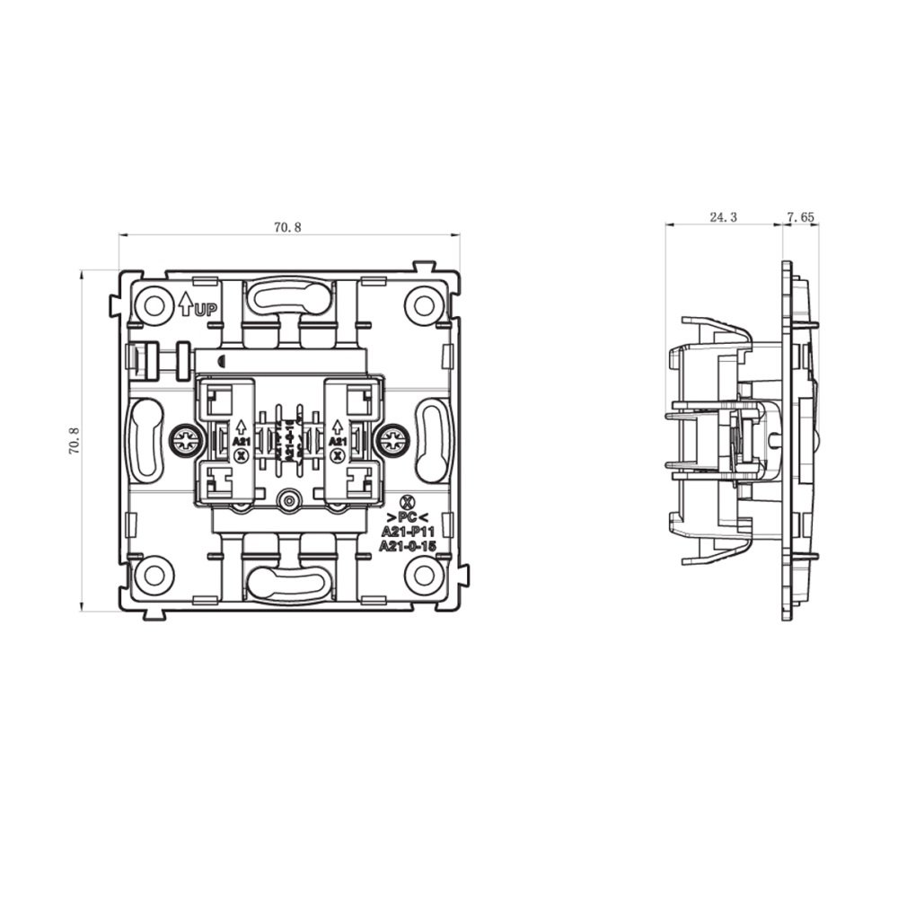 Выключатель жалюзи встраиваемый Donel R98 Белый матовый DA15800-DA29433 — изображение 6