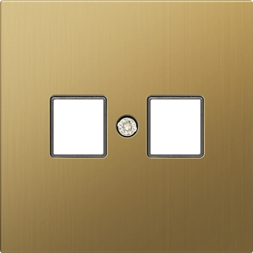 Розетка встраиваемая двойная Ethernet Donel R98 Metal RJ45 (cat.6/ClassE-8) Золото матовое DA16600-DA869BR — изображение 2