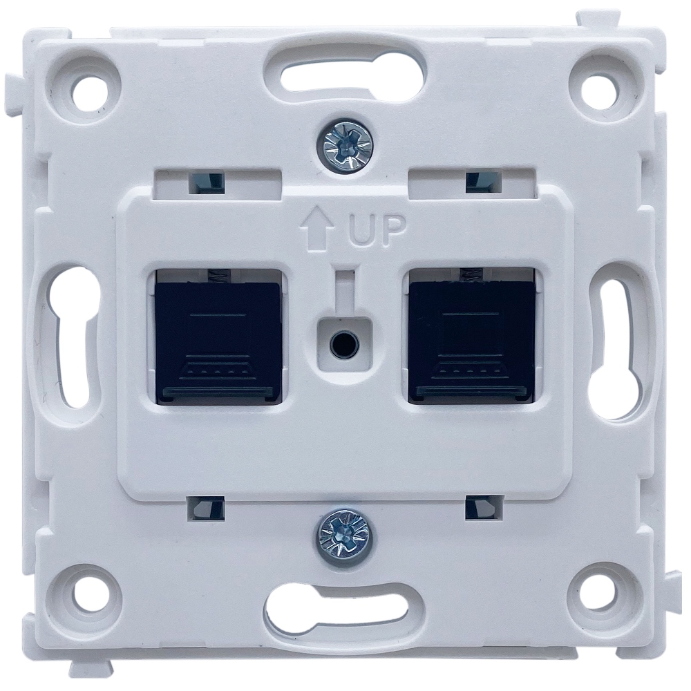 Розетка встраиваемая двойная Ethernet Donel R98 Metal RJ45 (cat.6/ClassE-8) Золото матовое DA16600-DA869BR — изображение 5