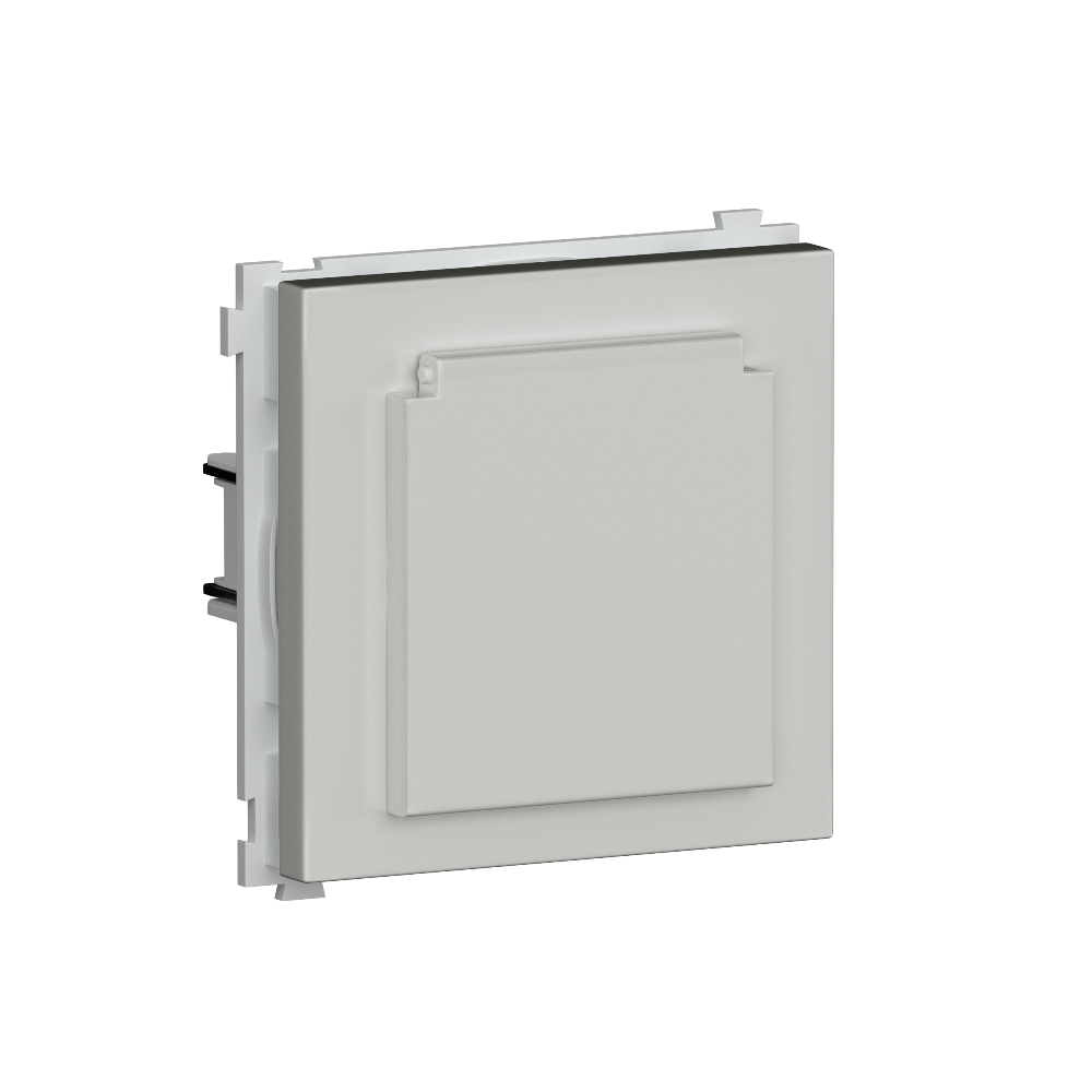 Розетка встраиваемая Donel R98 Schuko с крышкой и заземлением на винтах Белый глянцевый DA18800-DA45403 — изображение 2