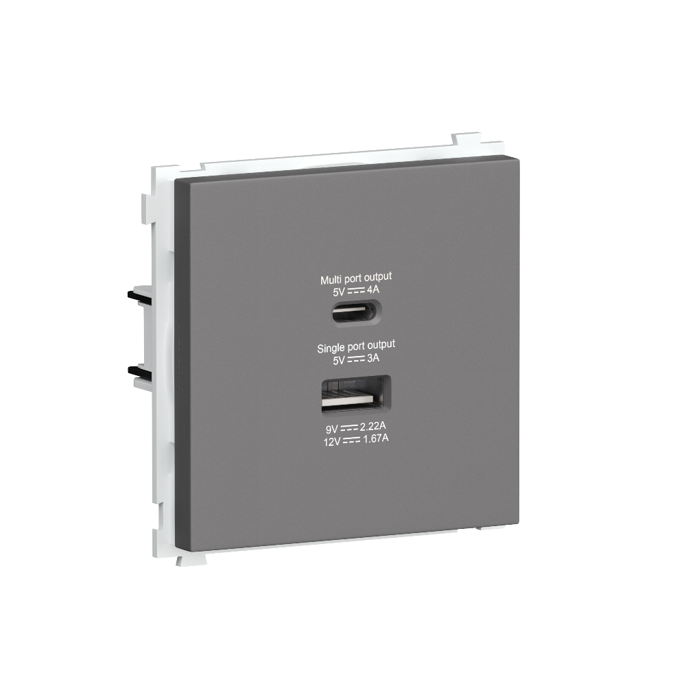 Розетка встраиваемая USB Donel R98 3.1A тип A, С Шоколад матовый DA20400-DA27742