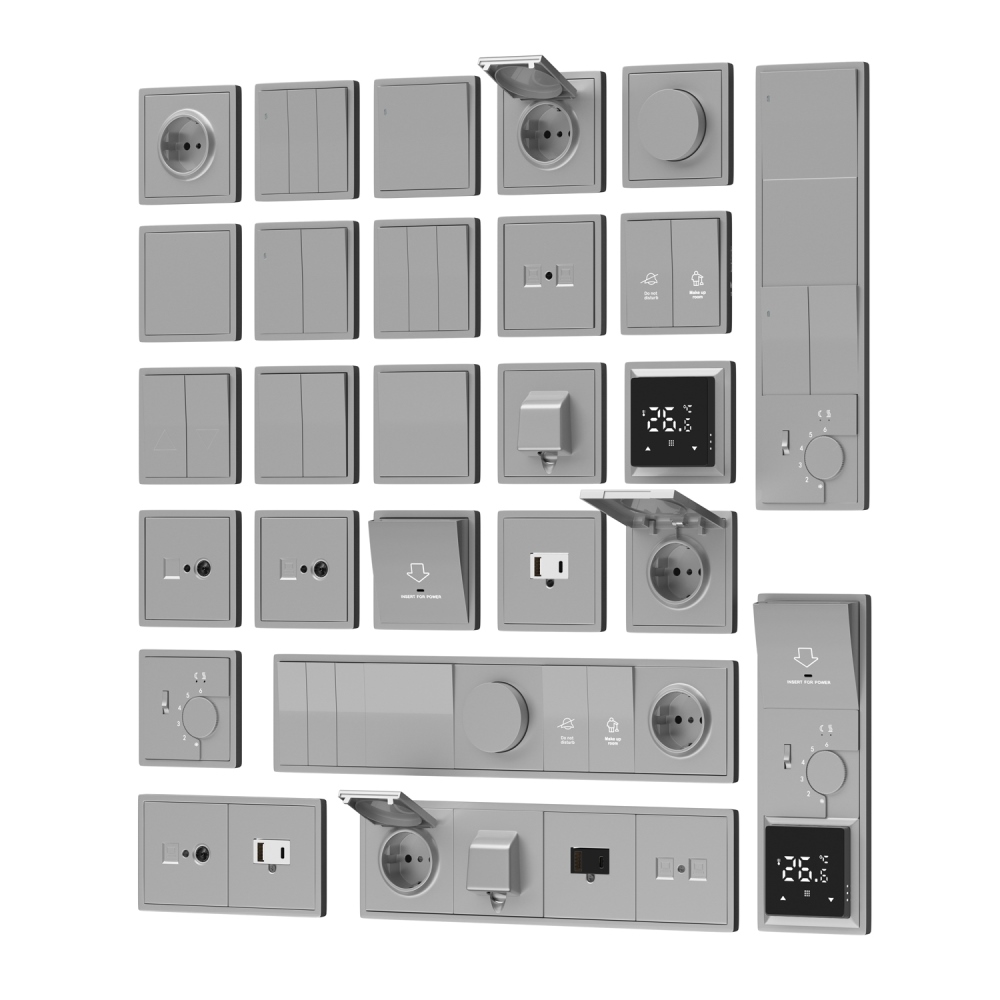 Рамка пластиковая Donel R98 на 2 поста Алюминий матовый DA21226 — изображение 2