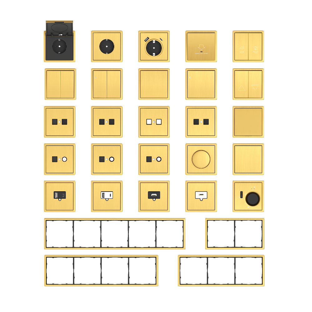 Рамка из металла Donel R98 Metal на 2 поста Золото матовое DA212BR — изображение 2