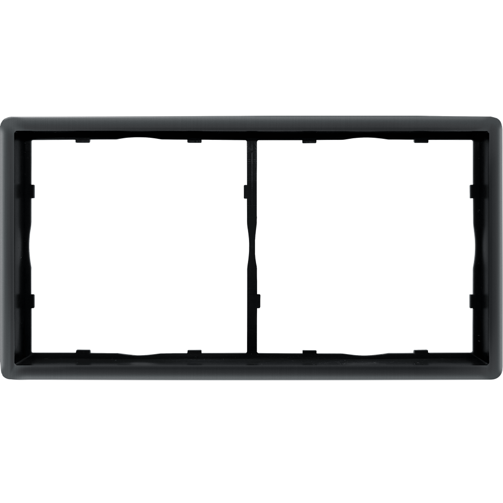 Рамка из металла Donel R98 Metal на 2 поста Вороненая сталь DA212GS