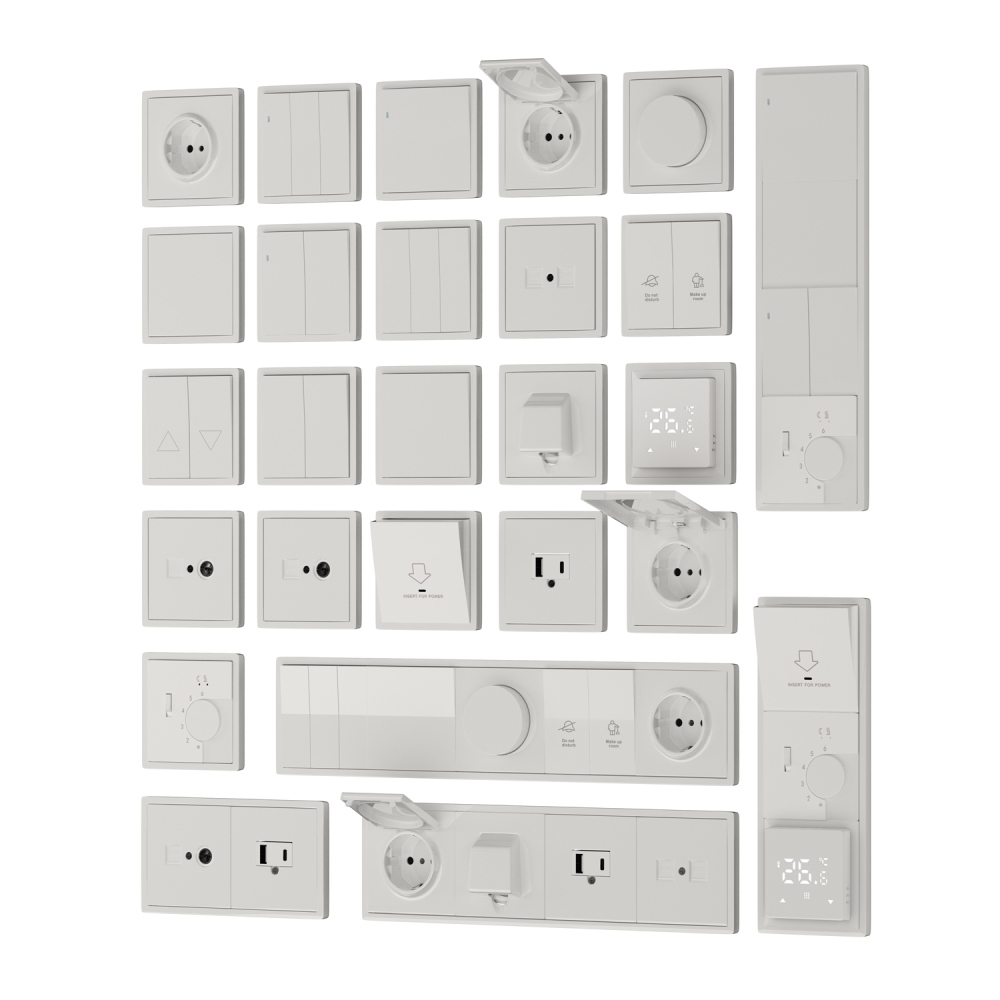 Рамка пластиковая Donel R98 на 5 постов Белый глянцевый DA21503 — изображение 2