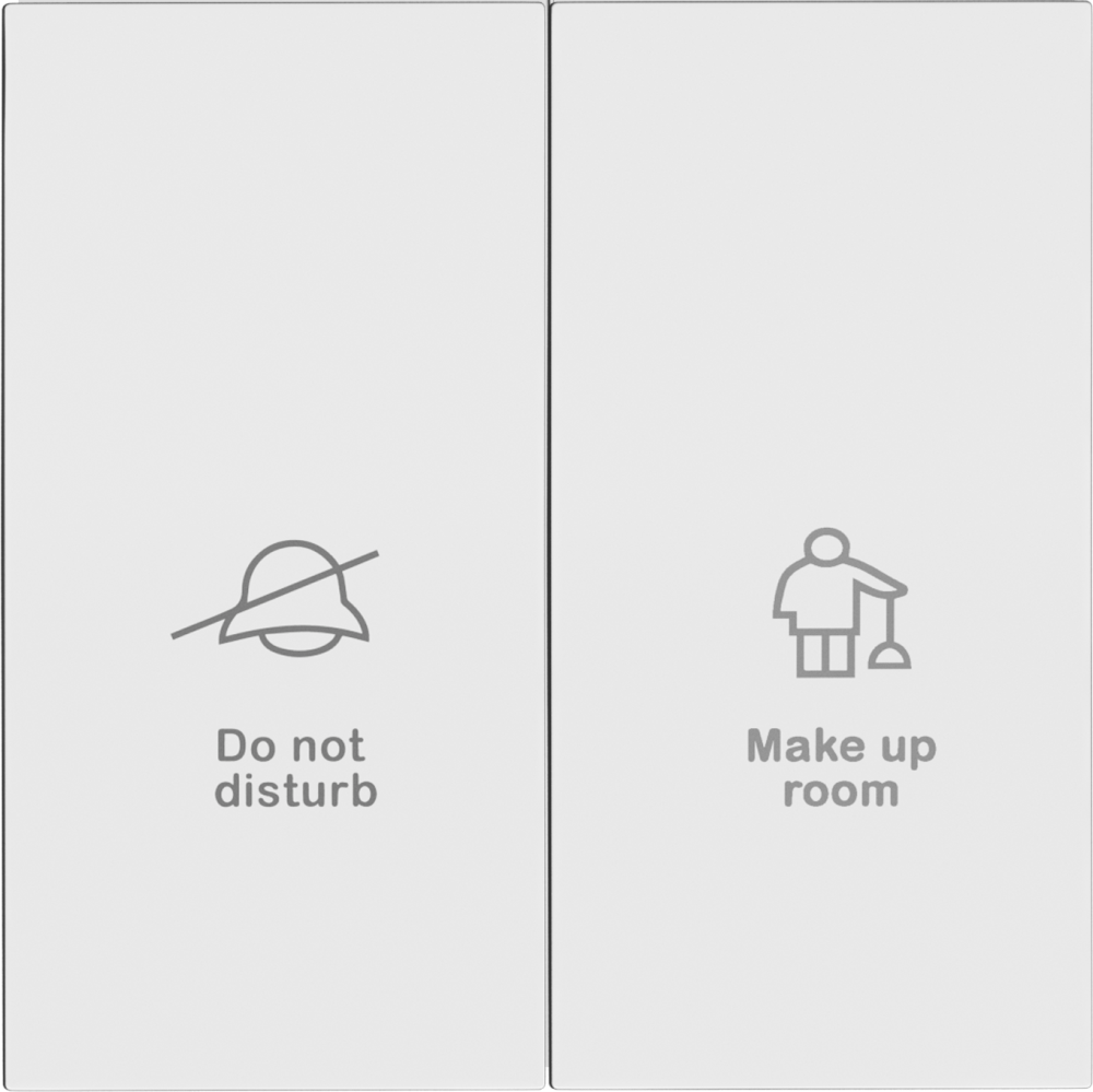 Выключатель двухклавишный встраиваемый Donel R98 с символами DND/MUR Белый матовый DA25800-DA88833 — изображение 2