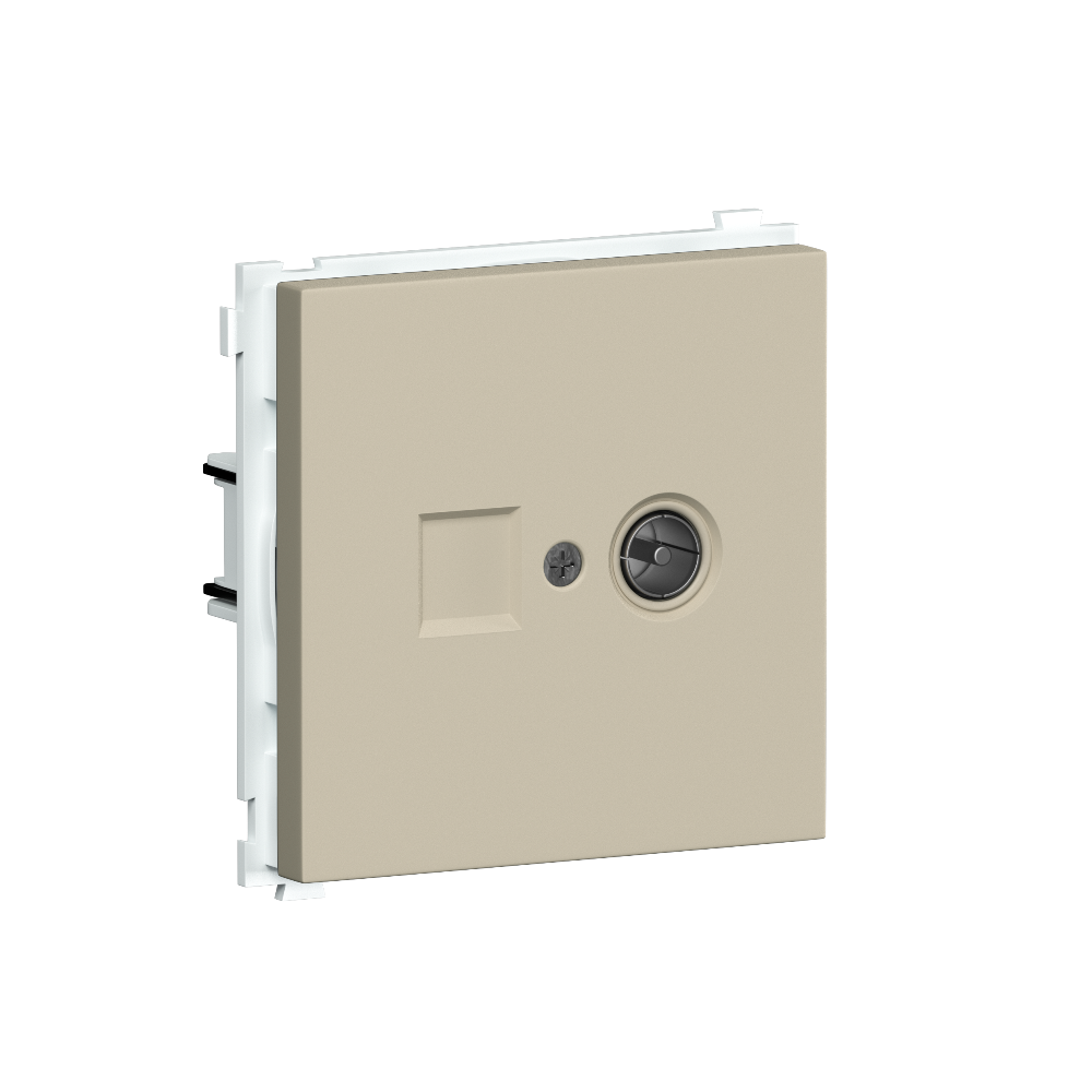 ТВ-розетка встраиваемая оконечная Donel R98 Кашемир матовый DA30100-DA87935