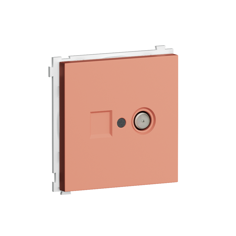 Розетка встраиваемая TV-SAT Donel R98 F-разъём Коралл матовый DA30200-DA87945