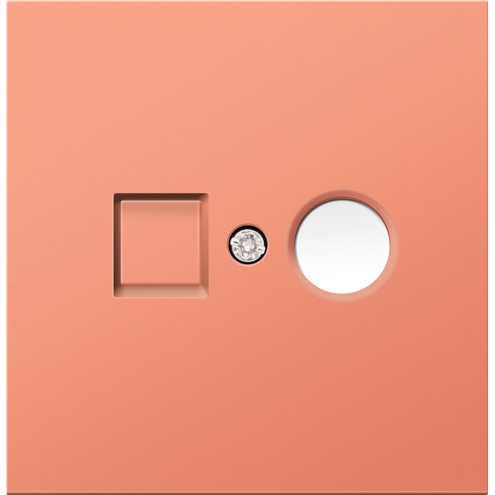 Розетка встраиваемая TV-SAT Donel R98 F-разъём Коралл матовый DA30200-DA87945 — изображение 2