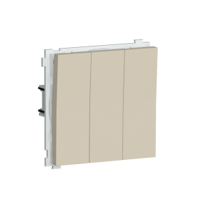 Выключатель трехклавишный встраиваемый Donel R98 звонкового типа Кашемир матовый DA35100-DA29335