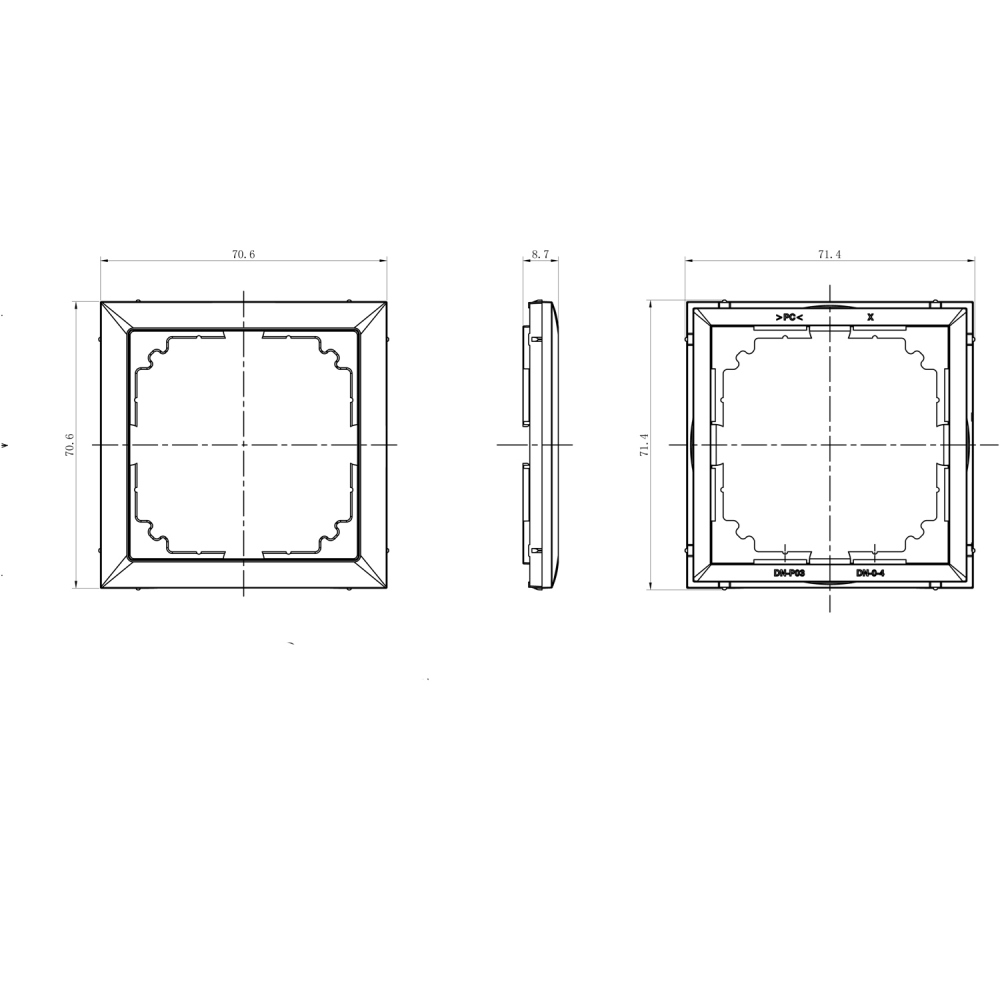Рамка промежуточная Donel R98 для монтажа устройств Шоколад матовый DA40842 — изображение 3