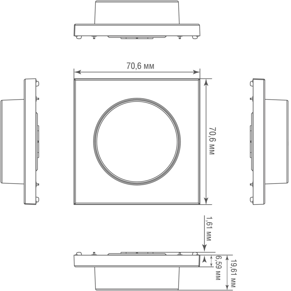 Диммер Donel R98 Metal Dali роторный Золото матовое DDIMTWDali-2-DA650BR — изображение 6