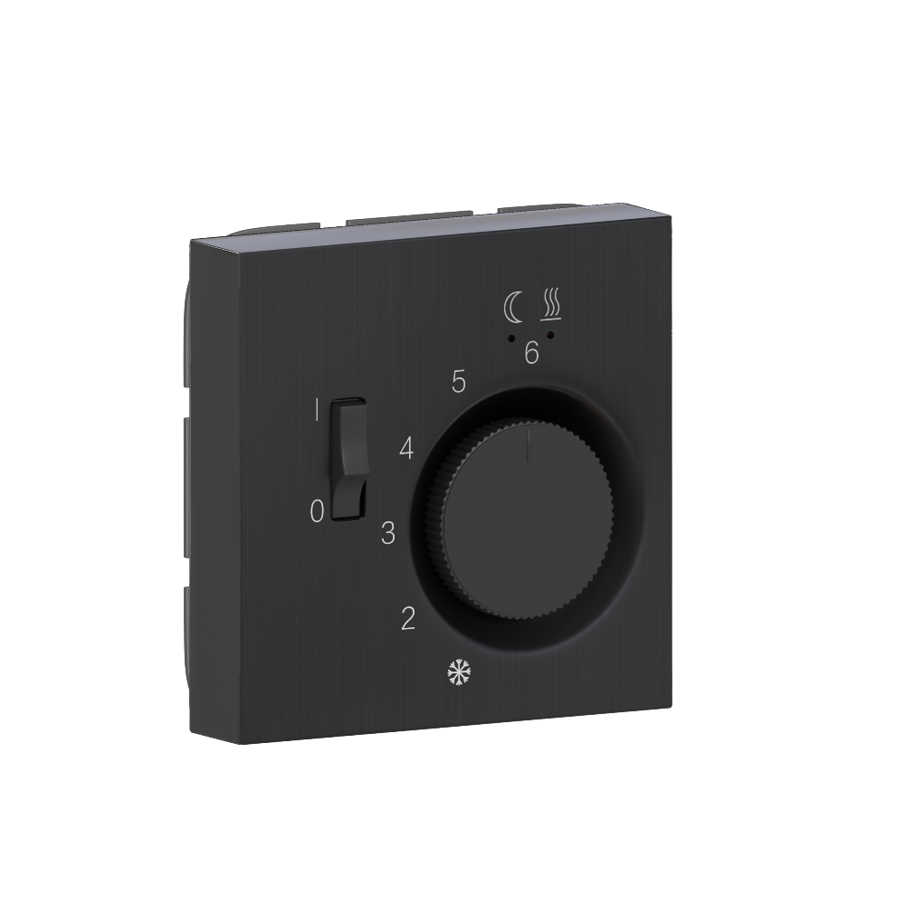 Терморегулятор механический Donel R98 Metal с внешним датчиком Вороненая сталь DTEF231-DA149GS