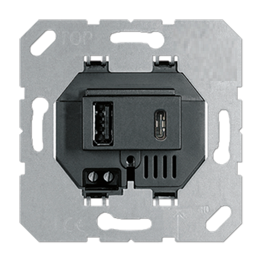 Розетка встраиваемая USB Donel R98 3.1A тип A, С Серый матовый DUSB3100ANC-DA27640 — изображение 4