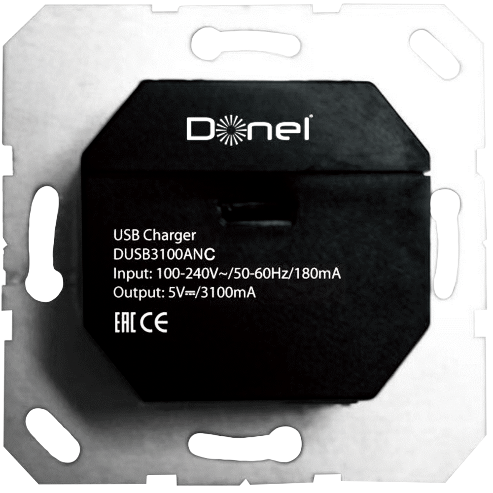 Розетка встраиваемая USB Donel R98 3.1A тип A, С Серый матовый DUSB3100ANC-DA27640 — изображение 3