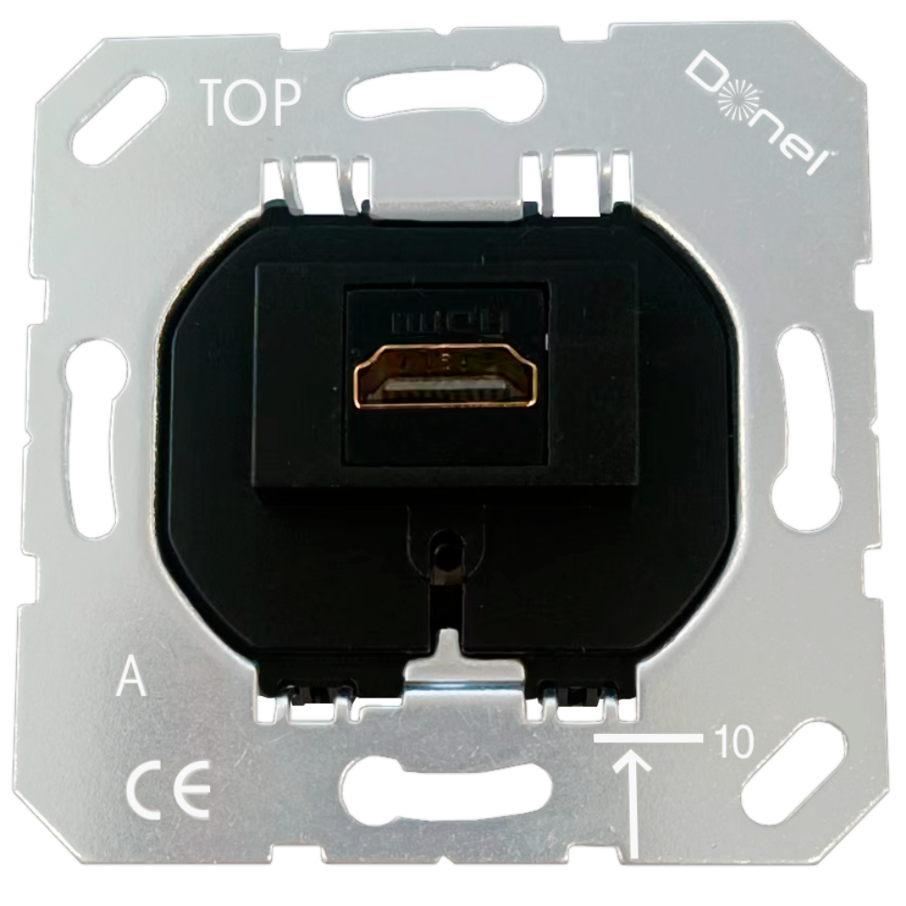 Розетка встраиваемая HDMI Donel R98 2.0a Шоколад матовый STRS20A-DA27642 — изображение 4