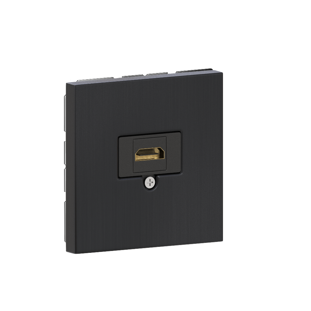 Розетка встраиваемая HDMI Donel R98 Metal 2.0a Вороненая сталь STRS20A-DA276GS