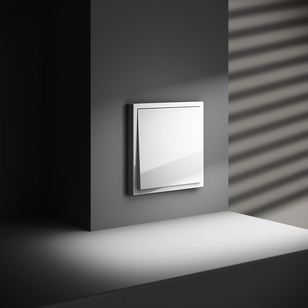 Выключатель одноклавишный встраиваемый Voltum S70 Белый Глянцевый VLS010101 — изображение 4